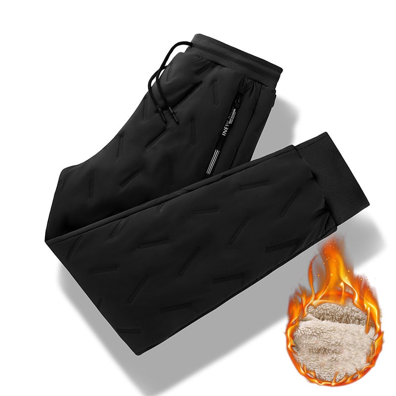 Men's Trousers Winter Velvet Thickening Loose Fleece Pants With Zip Pocket Large Size Windproof Warm Jogging Pants view 7