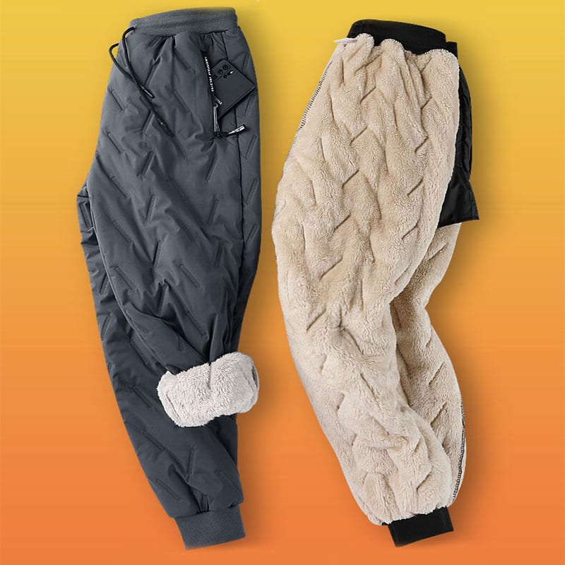 Men's Trousers Winter Velvet Thickening Loose Fleece Pants With Zip Pocket Large Size Windproof Warm Jogging Pants view 6