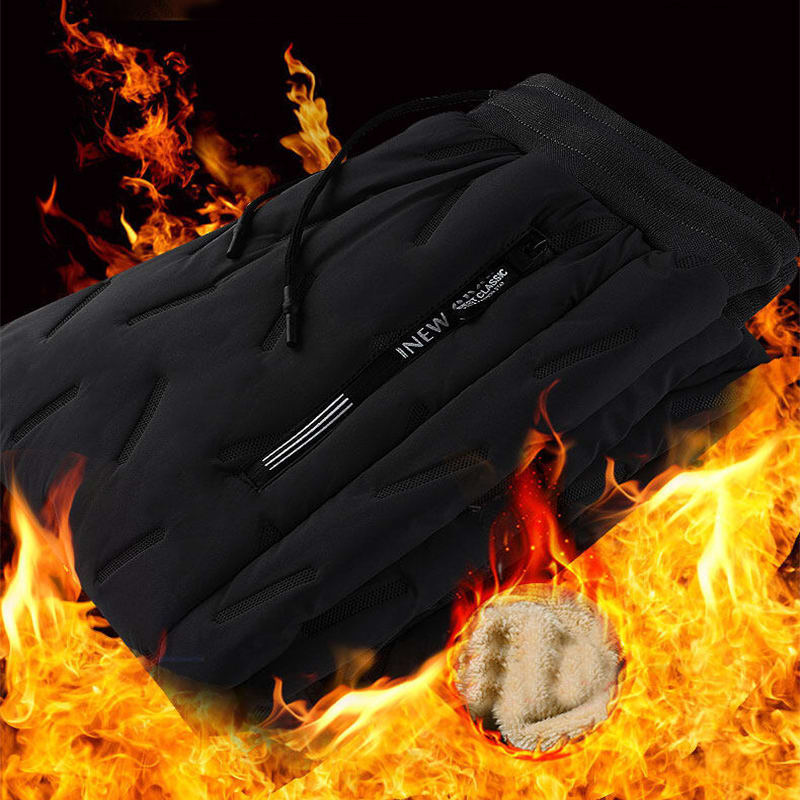 Men's Trousers Winter Velvet Thickening Loose Fleece Pants With Zip Pocket Large Size Windproof Warm Jogging Pants view 18