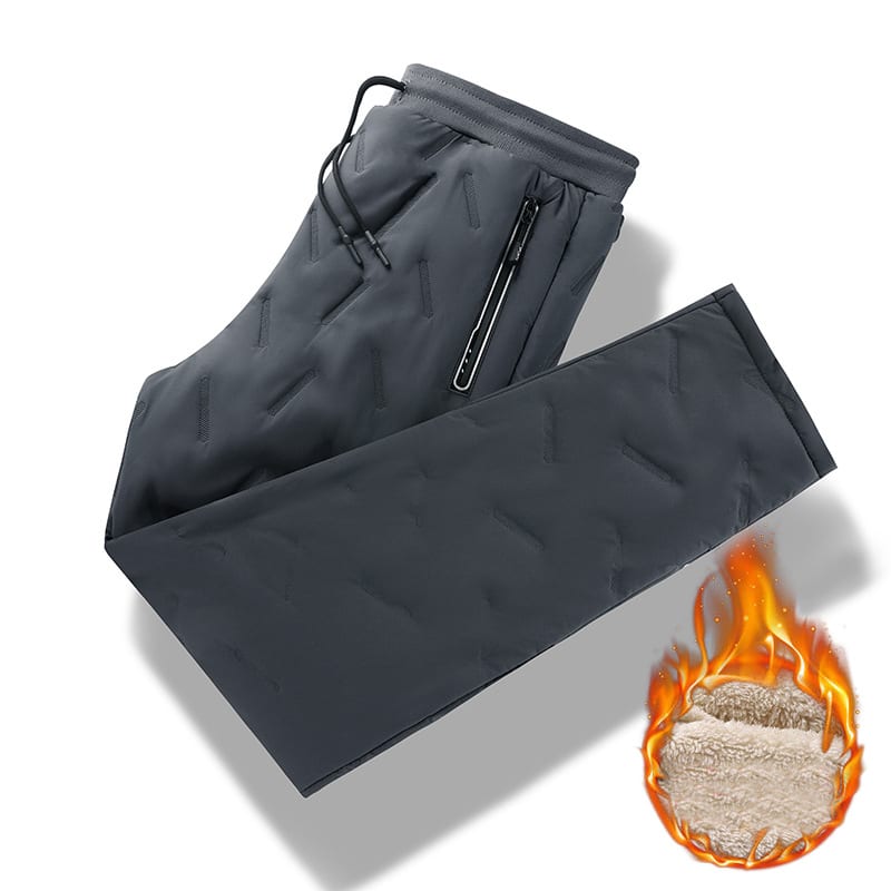 Men's Trousers Winter Velvet Thickening Loose Fleece Pants With Zip Pocket Large Size Windproof Warm Jogging Pants view 11