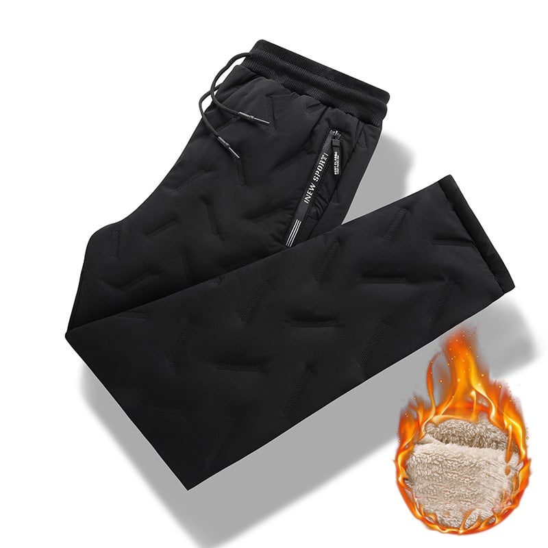 Men's Trousers Winter Velvet Thickening Loose Fleece Pants With Zip Pocket Large Size Windproof Warm Jogging Pants view 19
