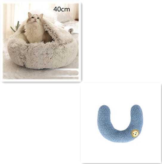 2 In 1 Dog And Cat Bed Pet Winter Bed Round Plush Warm Bed House Soft Long Plush Pets Bed Pet Products view 67