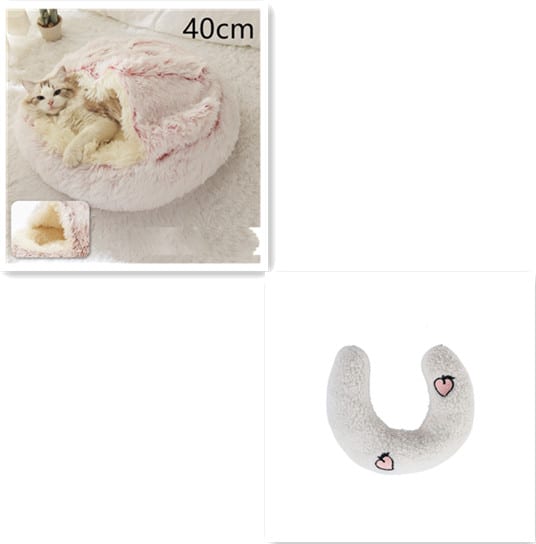 2 In 1 Dog And Cat Bed Pet Winter Bed Round Plush Warm Bed House Soft Long Plush Pets Bed Pet Products view 19