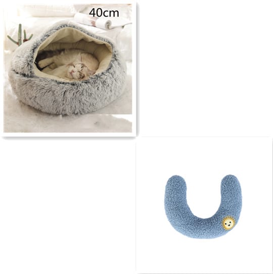 2 In 1 Dog And Cat Bed Pet Winter Bed Round Plush Warm Bed House Soft Long Plush Pets Bed Pet Products view 54