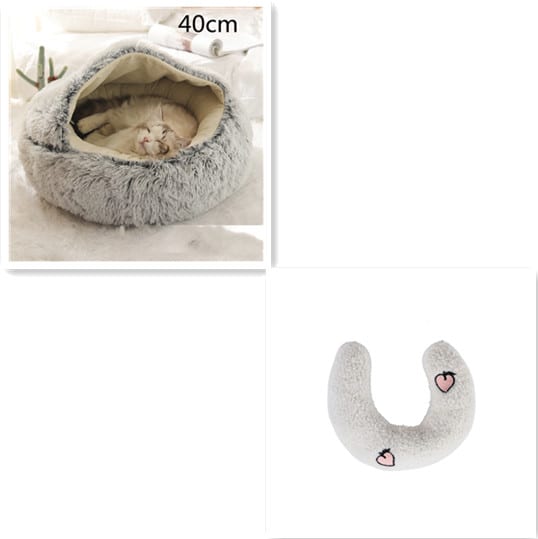 2 In 1 Dog And Cat Bed Pet Winter Bed Round Plush Warm Bed House Soft Long Plush Pets Bed Pet Products view 58