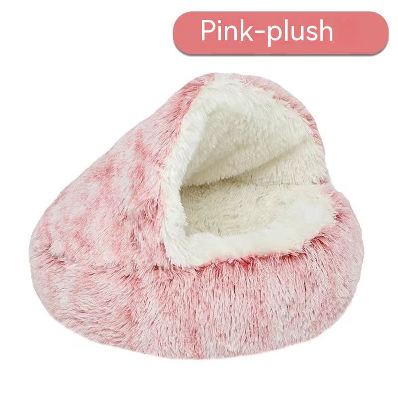 Semi-closed Cat Bed Four Seasons Universal Cover Shell Nest Small Dog Winter Pet Supplies view 5
