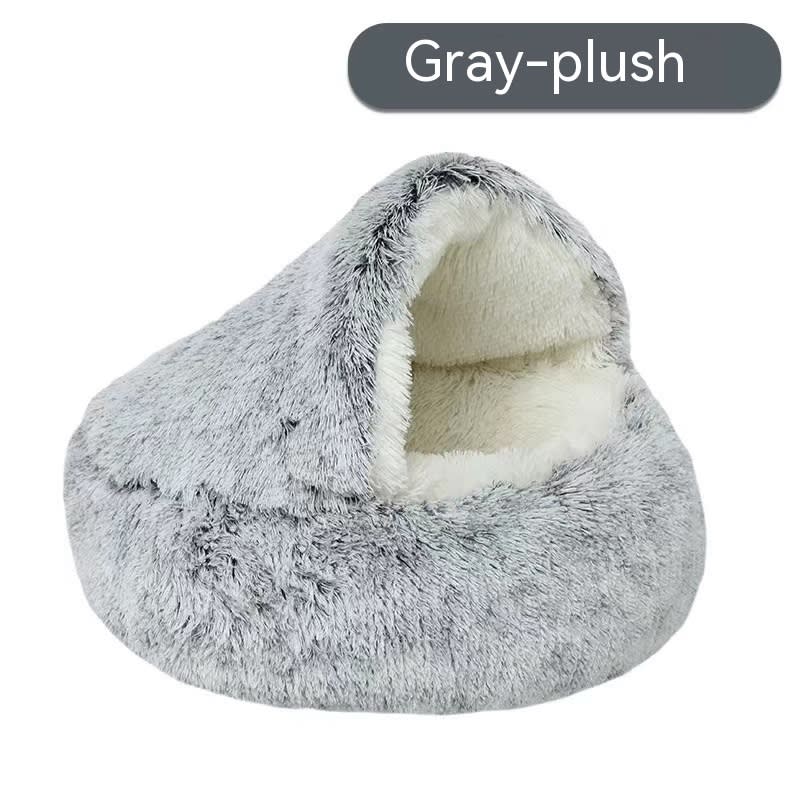 Semi-closed Cat Bed Four Seasons Universal Cover Shell Nest Small Dog Winter Pet Supplies view 13