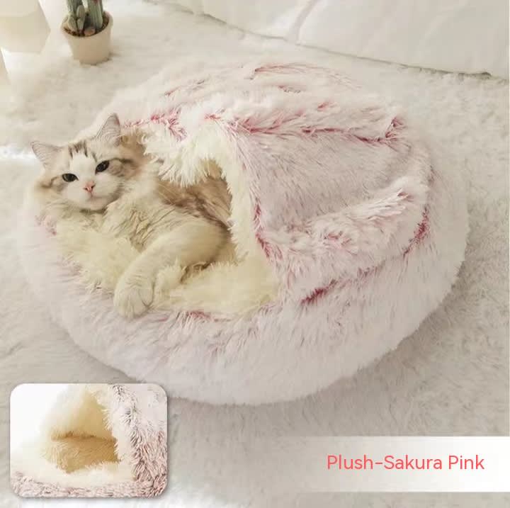 2 In 1 Dog And Cat Bed Pet Winter Bed Round Plush Warm Bed House Soft Long Plush Pets Bed Pet Products view 33
