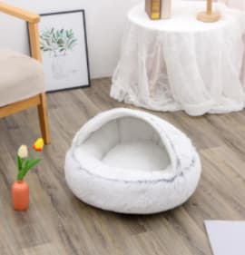 2 In 1 Dog And Cat Bed Pet Winter Bed Round Plush Warm Bed House Soft Long Plush Pets Bed Pet Products view 38