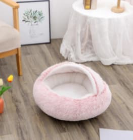 2 In 1 Dog And Cat Bed Pet Winter Bed Round Plush Warm Bed House Soft Long Plush Pets Bed Pet Products view 21