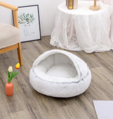 2 In 1 Dog And Cat Bed Pet Winter Bed Round Plush Warm Bed House Soft Long Plush Pets Bed Pet Products view 11