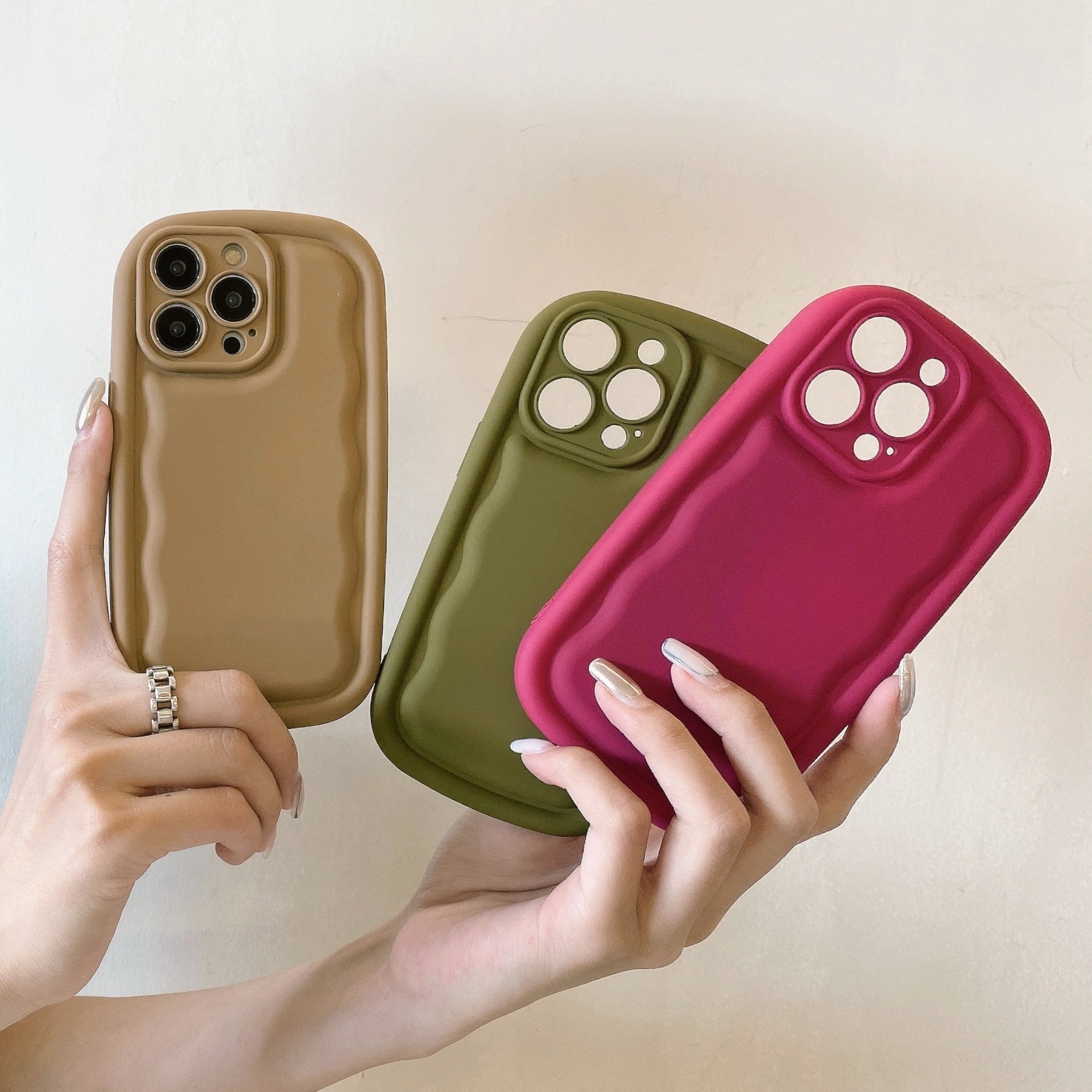 Solid Color Minimalist Silicone Skin Feel Phone Case view 1