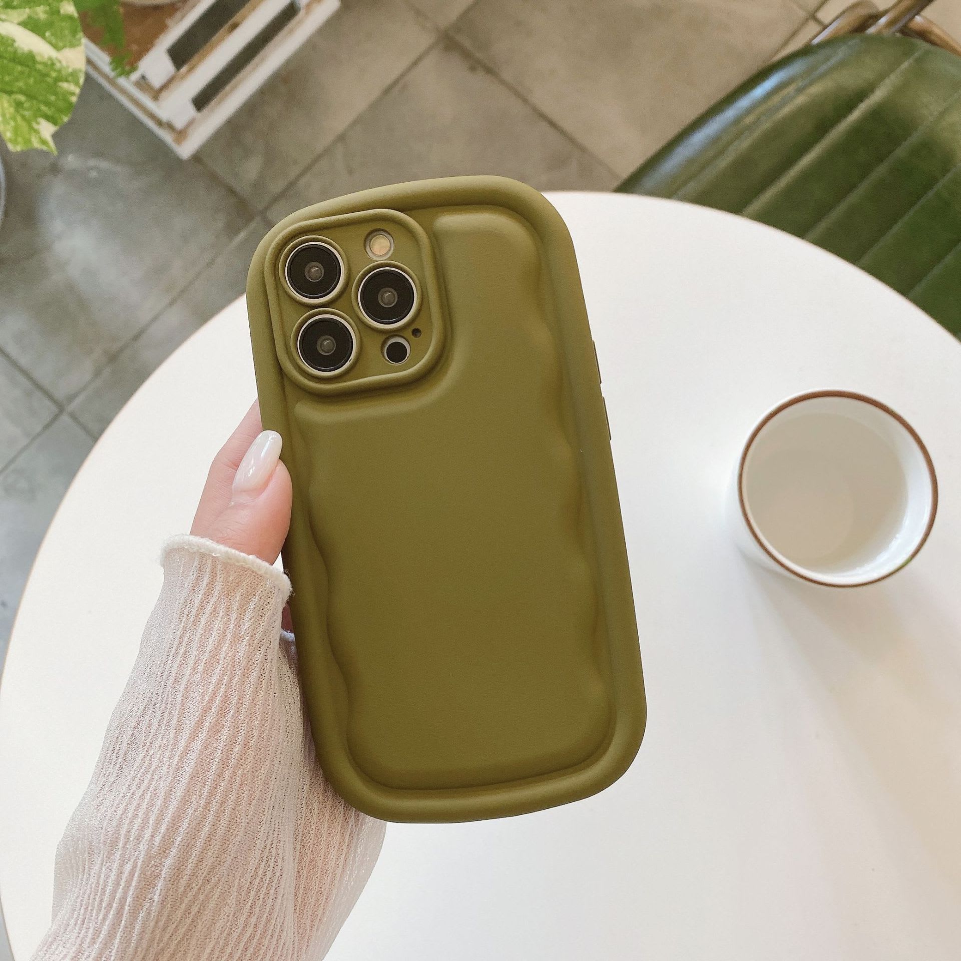Solid Color Minimalist Silicone Skin Feel Phone Case view 4