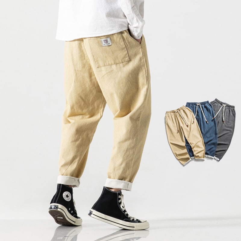 Japanese-style Retro Fleece Padded Jeans Male Plus Size view 8
