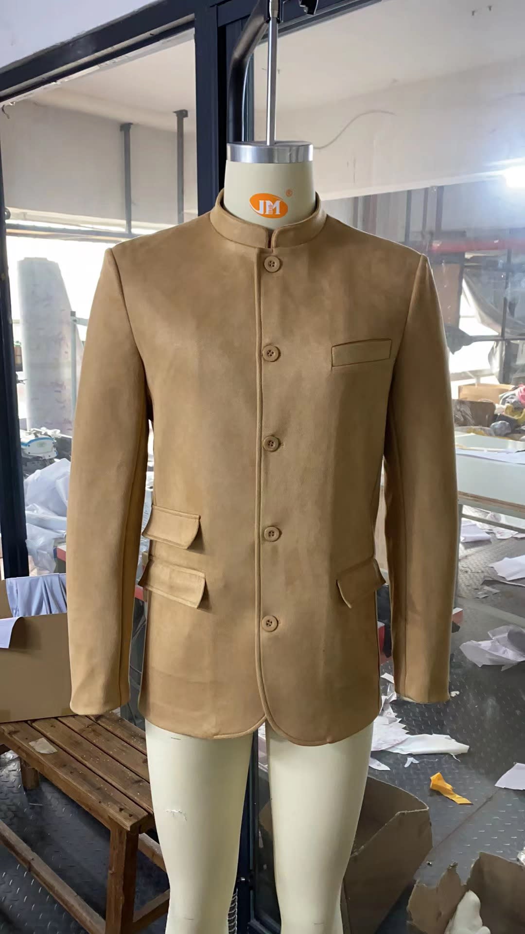 Men's Business Casual Suit Jacket Autumn Winter Fashion Commuter Daily Basic Blazer Solid Stand Collar Jacket Men's Clothing view 5