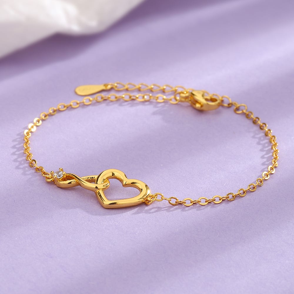 Heart-shape Bracelet Fashion Jewelry Versatile Love Bracelet Gift For Girlfriend Valentine's Day view 3