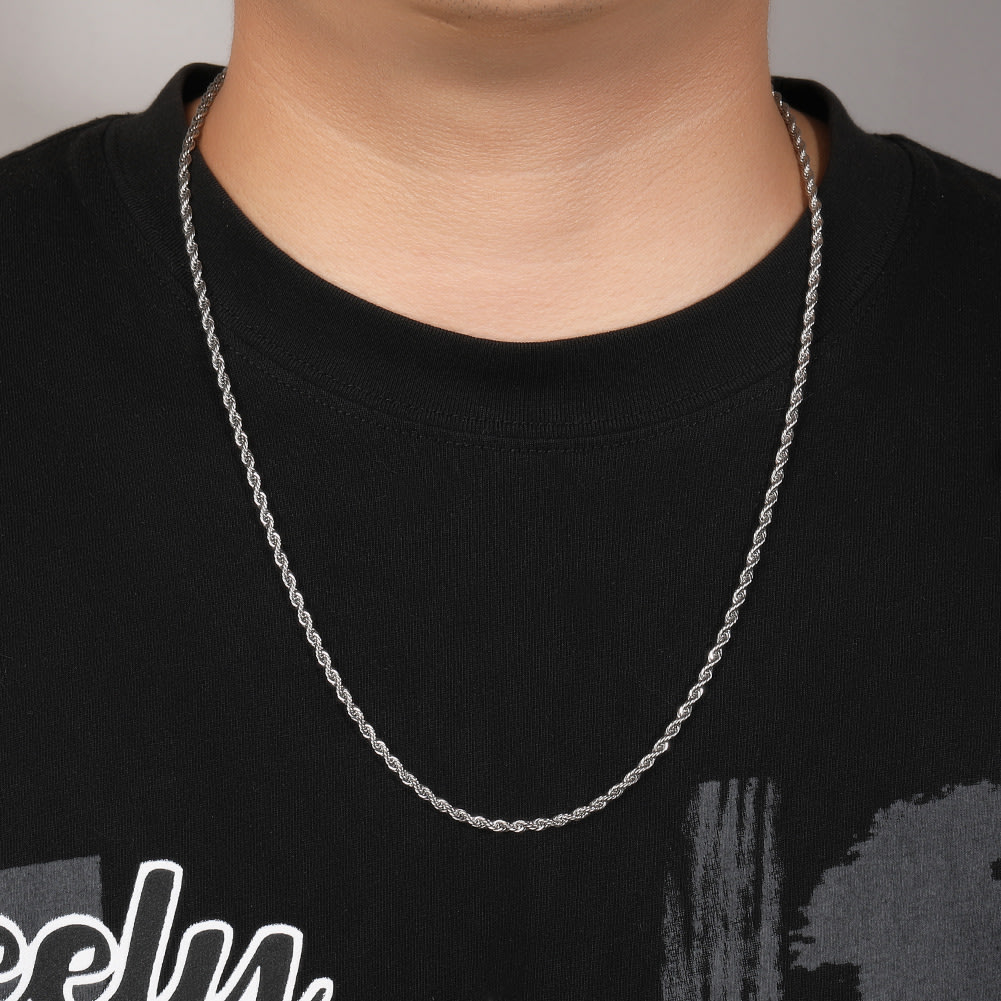 Stainless Steel Twisted Rope Chain - Minimalist Niche Design Bracelet For Men And Women view 4