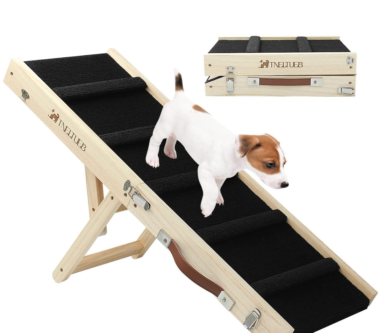 Wooden Adjustable Pet Dog Ladder Foldable Portable Non-slip Ramp view 4