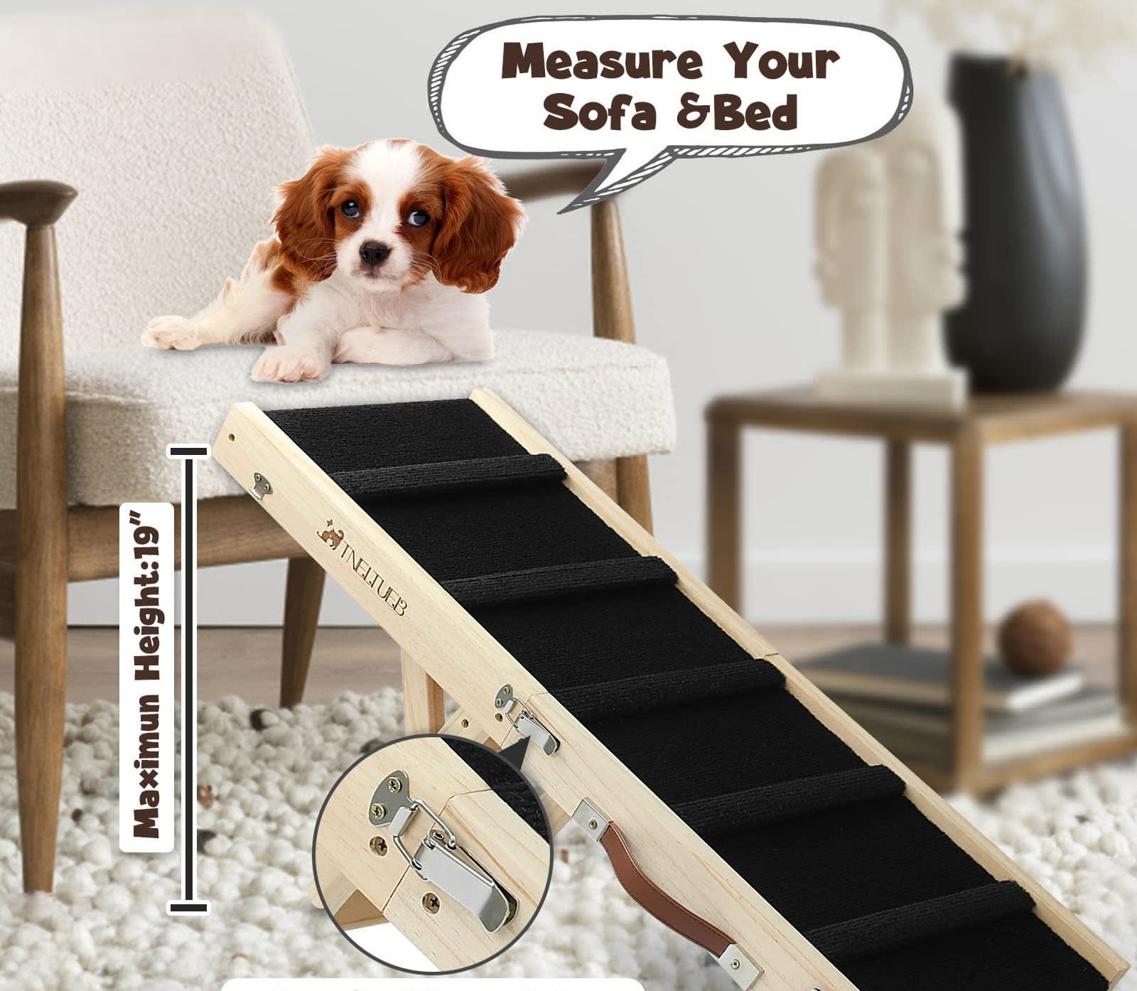 Wooden Adjustable Pet Dog Ladder Foldable Portable Non-slip Ramp view 2