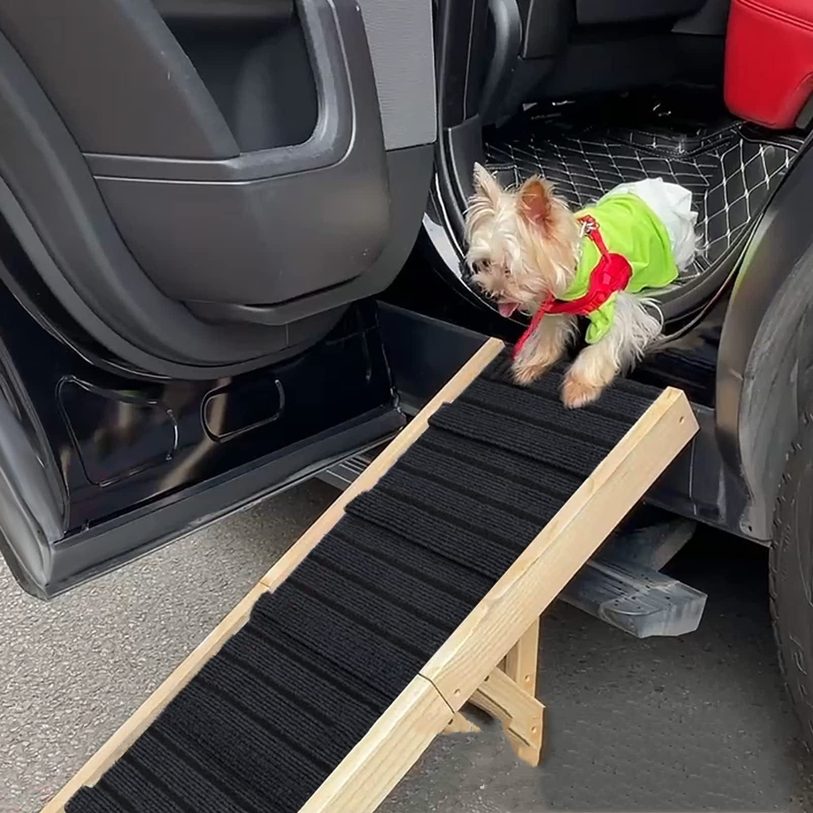 Wooden Adjustable Pet Dog Ladder Foldable Portable Non-slip Ramp view 3