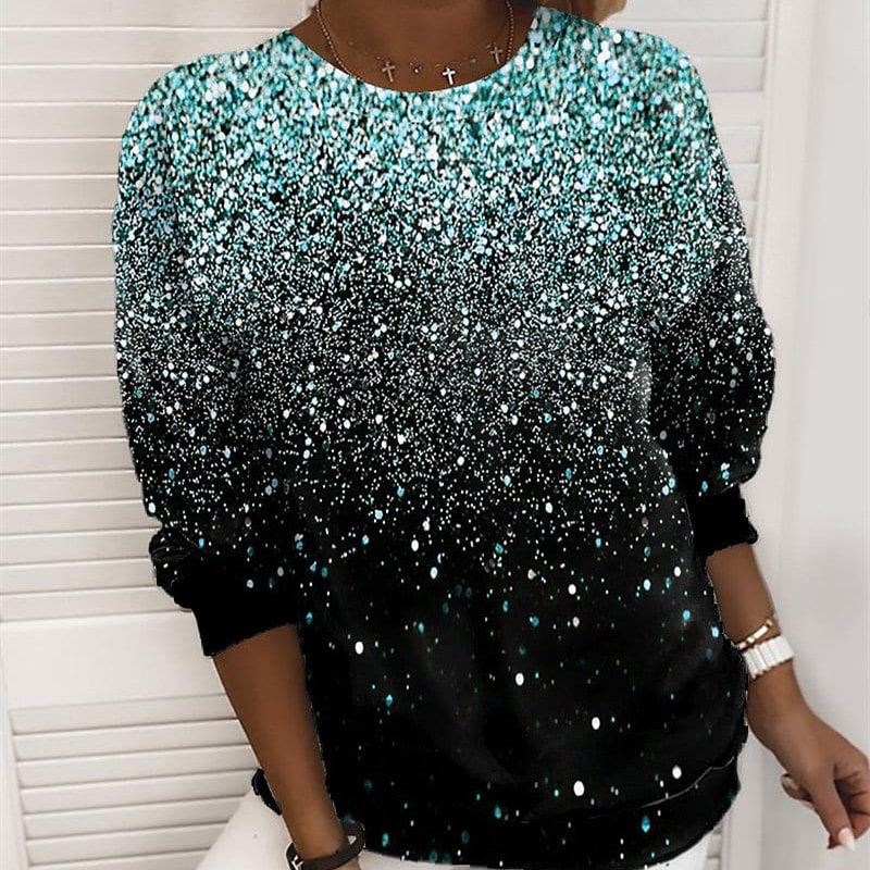 Christmas Sweater Women's 3D Digital Printing Pullover Jacket Fashion Casual Sweatshirt Long Sleeve Printed Round Neck Shirt Top Clothes view 9
