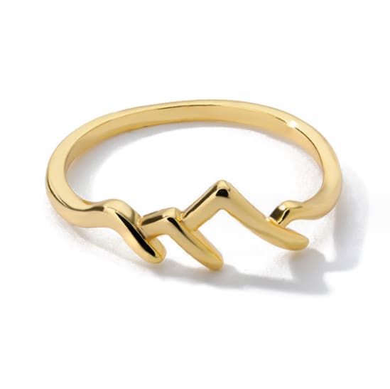 Mountain-shaped Copper Creative Custom Ladies Ring view 11