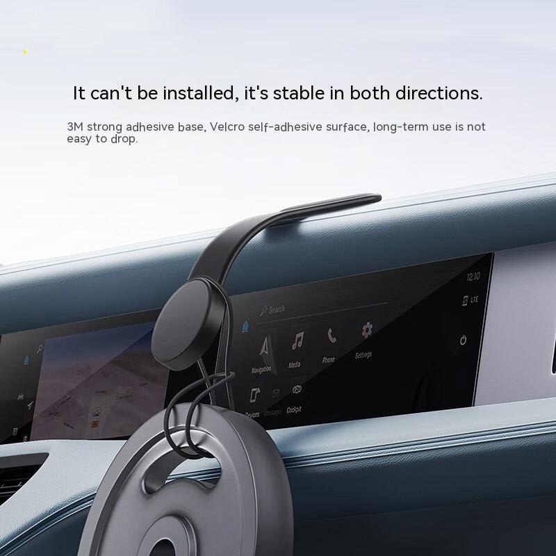 Magnetic Bendable Car Mobile Phone Holder Wireless Charger Phone Holder 15W Car Dash Mount Compatible With Phone view 4