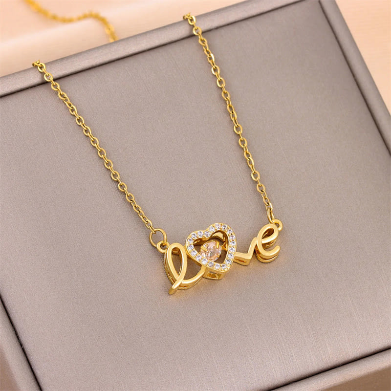 Valentines Day Gift New Titanium Steel Necklace Fashion New Love Smart Necklace Female Clavicle Chain Fashion Jewelry Woman view 10