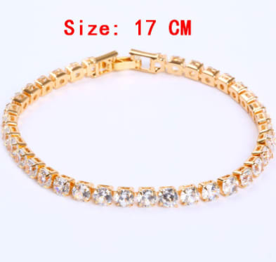 Cubic Zirconia Tennis Bracelets Iced Out Chain Crystal Bracelet Women Men Gold Bracelet Jewelry view 5