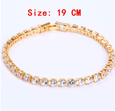Cubic Zirconia Tennis Bracelets Iced Out Chain Crystal Bracelet Women Men Gold Bracelet Jewelry view 19