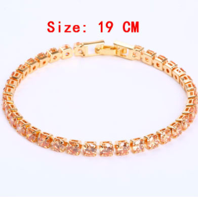 Cubic Zirconia Tennis Bracelets Iced Out Chain Crystal Bracelet Women Men Gold Bracelet Jewelry view 13