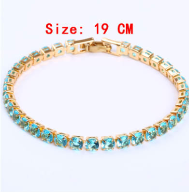 Cubic Zirconia Tennis Bracelets Iced Out Chain Crystal Bracelet Women Men Gold Bracelet Jewelry view 2