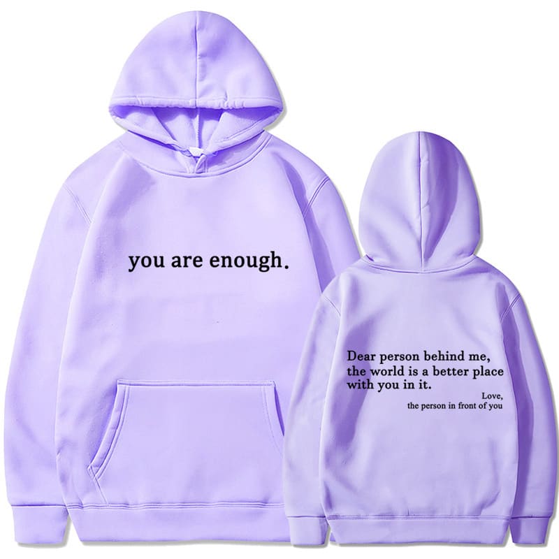 Women's Brushed Hoody Plain Letters view 2