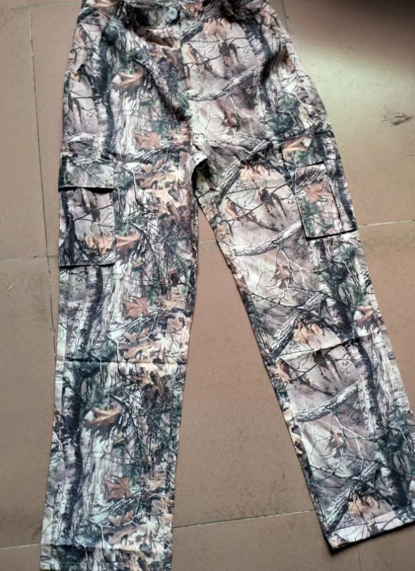 New Fashion Leaf Print Tooling Straight Loose Trousers view 2