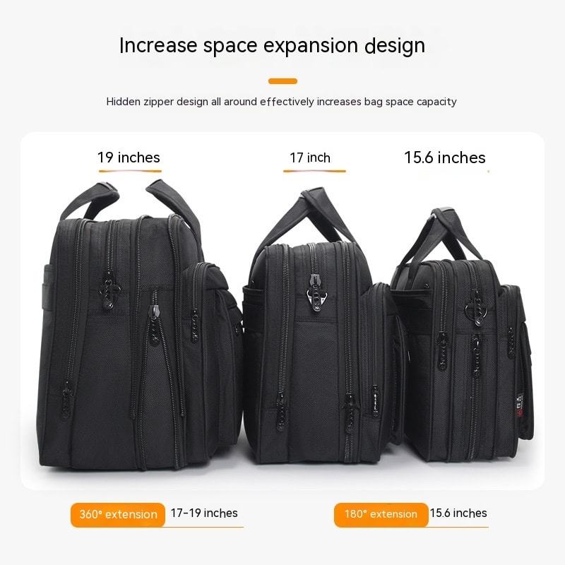 Large Capacity Briefcase Men's Business Canvas Portable view 2