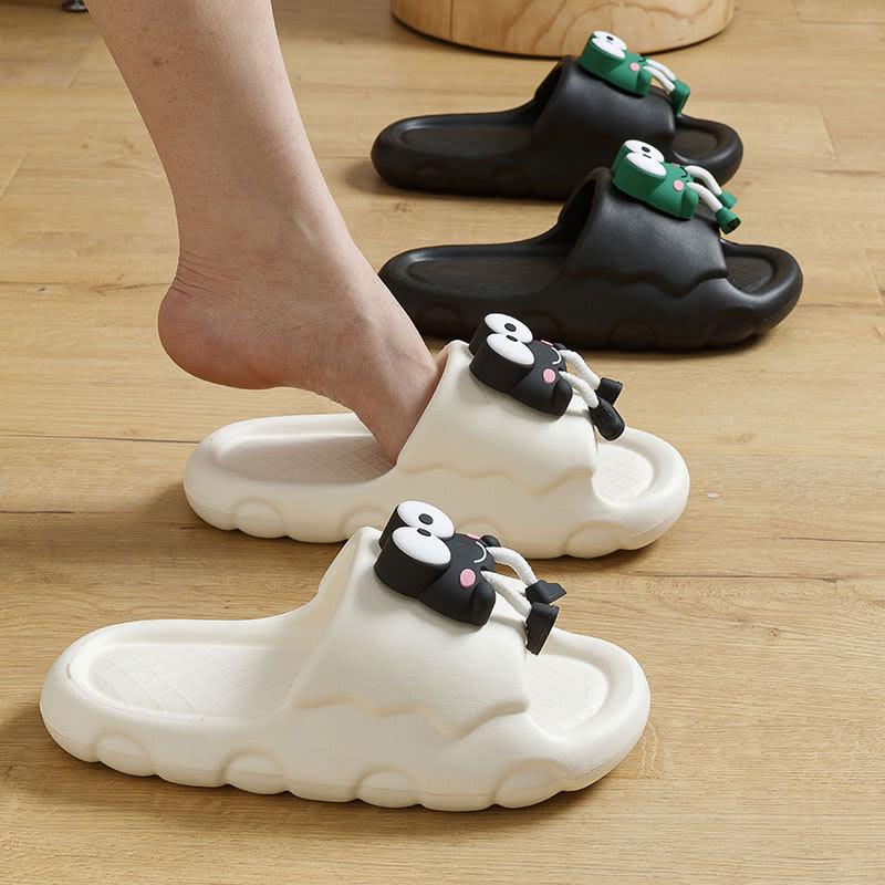 New Cartoon Frog Slippers Indoor Soft Soled Non-slip Floor Bathing Slipper For Women House Shoes Summer Couple Slippers view 12