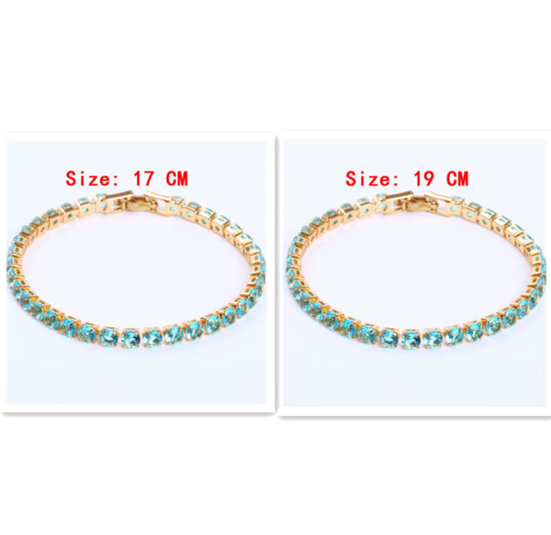 Cubic Zirconia Tennis Bracelets Iced Out Chain Crystal Bracelet Women Men Gold Bracelet Jewelry view 4
