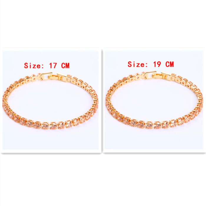 Cubic Zirconia Tennis Bracelets Iced Out Chain Crystal Bracelet Women Men Gold Bracelet Jewelry view 9