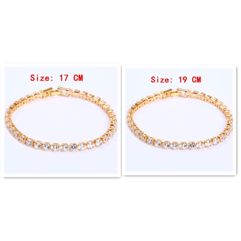 Cubic Zirconia Tennis Bracelets Iced Out Chain Crystal Bracelet Women Men Gold Bracelet Jewelry view 20