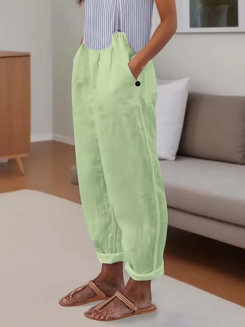 Women's Trousers With Pockets Temperament Commuter Casual Straight Pants view 2