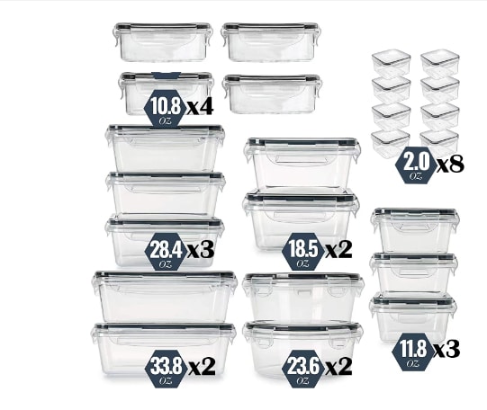 Airtight Plastic Storage Container With Lid And Snap Lock Square Multigrain Jar view 5