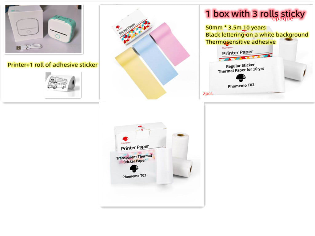 Portable Mini Thermal Label Printer Home Photo Printer Student Wrong Question Printer Bluetooth-compatible Mini Label Printer Price Tag view 21