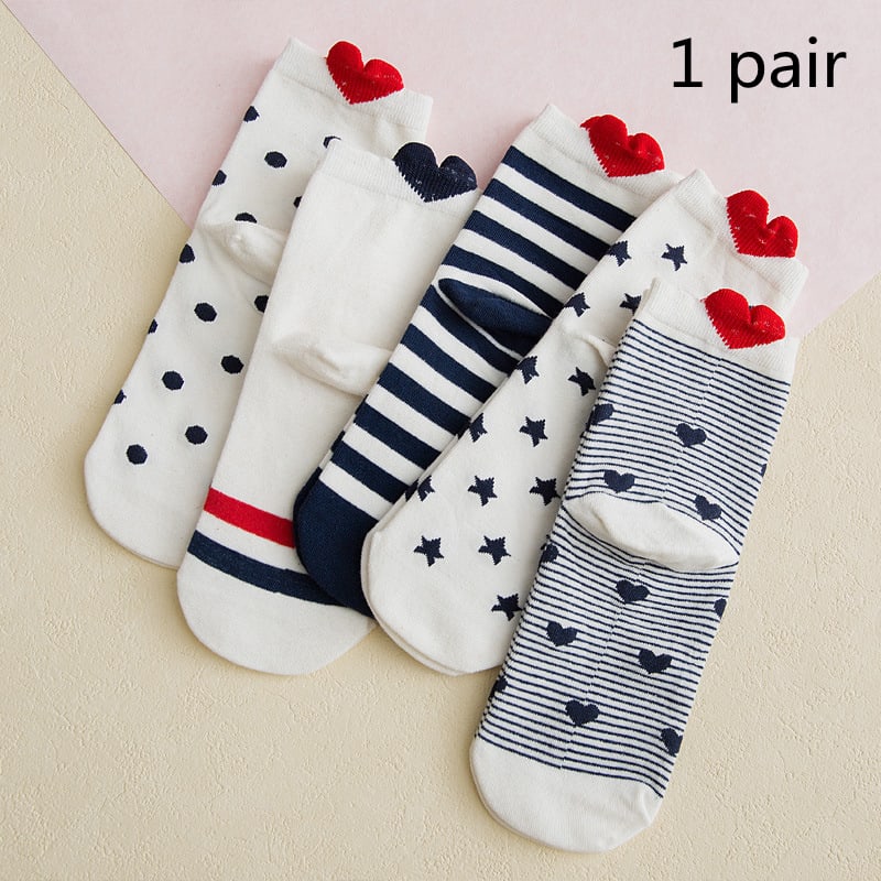 Women's Socks Cotton Heel With Hearts Low Top Invisible Short Tube Breathable Cute Japanese Style Wholesale view 13