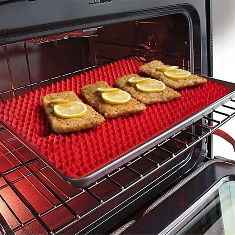 Non-Stick Silicone Pyramid Cooking Mat Baking Mat With Grid Versatile Oven BBQ Cooking Mat Heat-Resistant Mat Kitchen Tools Kitchen Gadgets view 2