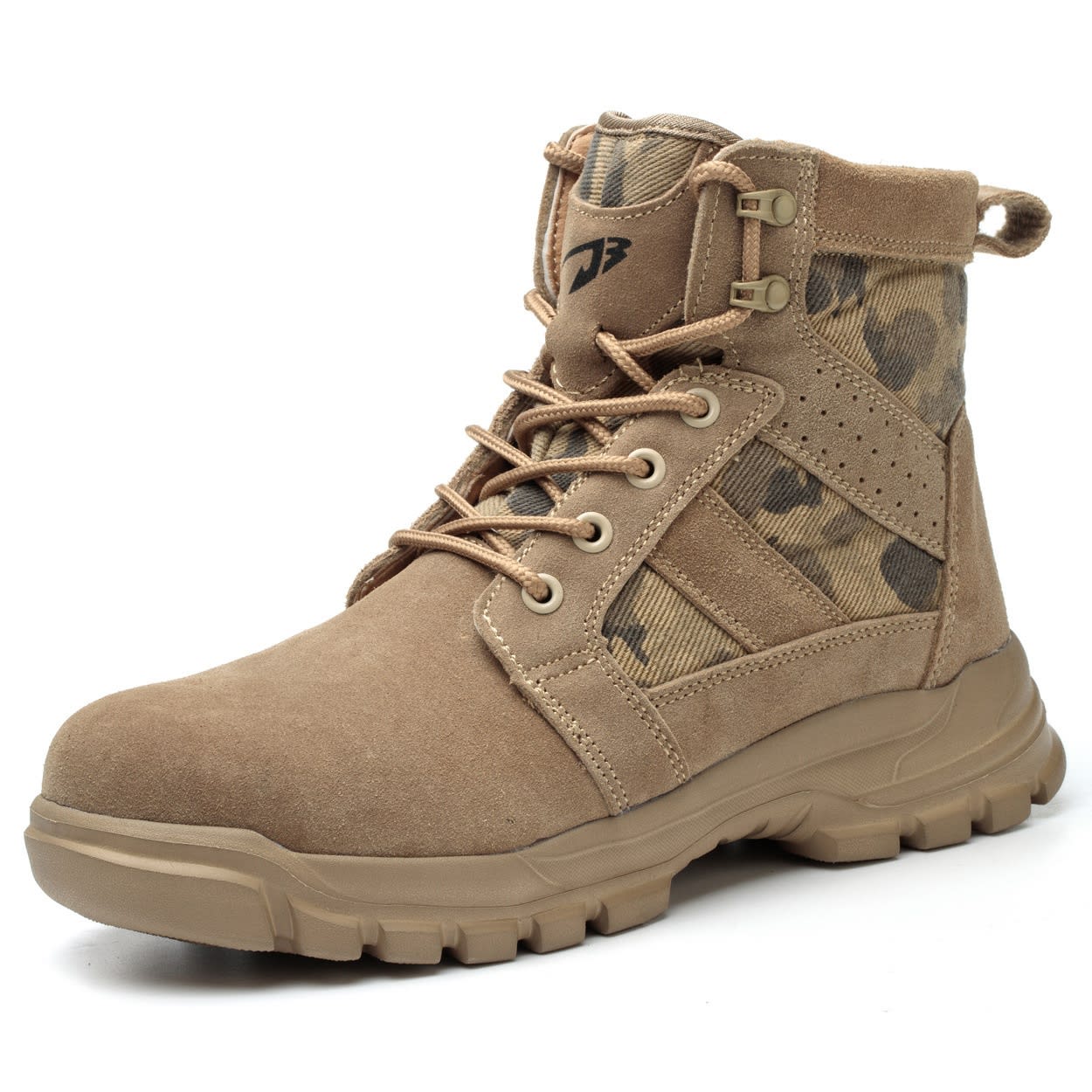Outdoor Protective Combat Boots Steel Toe Cap Attack Shield And Anti-stab Safety Boots Wear-resistant High-top view 3