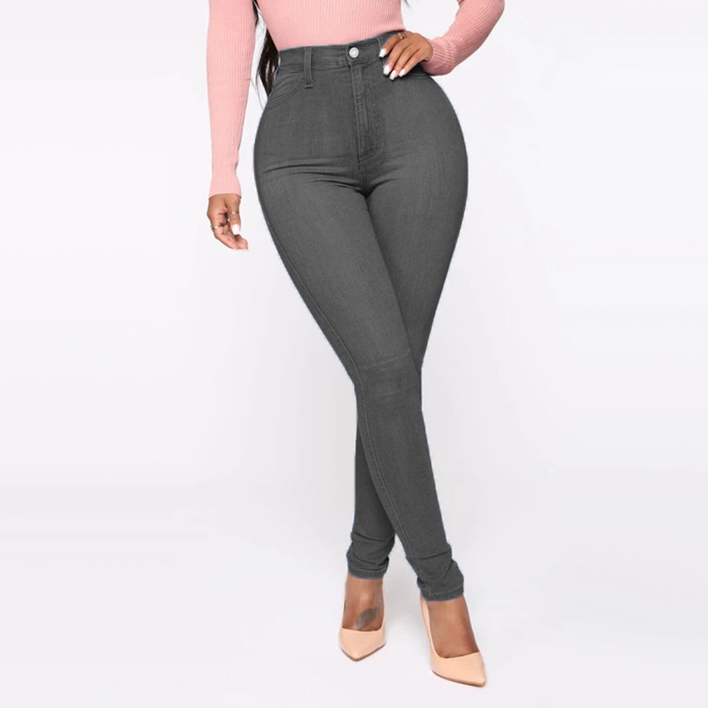 Slimming Jeans Pants For Women High Waist Trousers With Pockets view 5