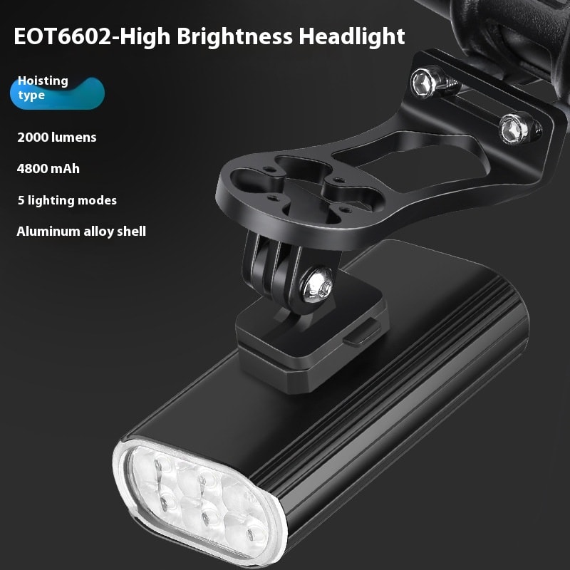 Bicycle Light 2000LM Aluminum Alloy 6 XPT Large Lamp Bead Headlight TYPE-C Can Be Mounted view 2