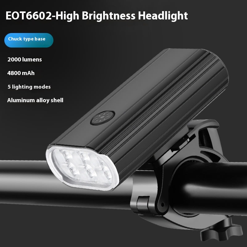 Bicycle Light 2000LM Aluminum Alloy 6 XPT Large Lamp Bead Headlight TYPE-C Can Be Mounted view 6