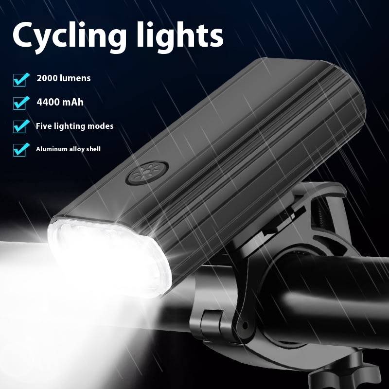 Bicycle Light 2000LM Aluminum Alloy 6 XPT Large Lamp Bead Headlight TYPE-C Can Be Mounted view 4