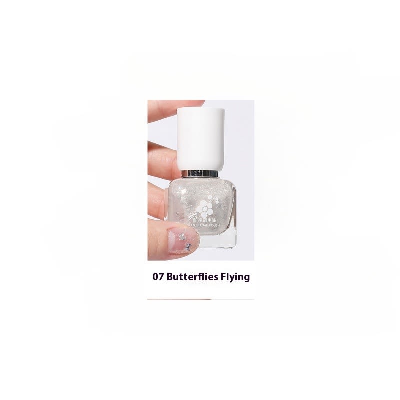 Water-based Quick-drying Baking-free Long-lasting Tearable Popular Color White Fragrance-retaining Nail Polish view 16